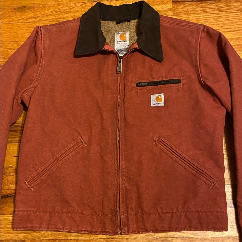 Carhartt Vintage Y2K Women’s Detroit Fleece Lined Jacket Salmon Size XS EUC Rare